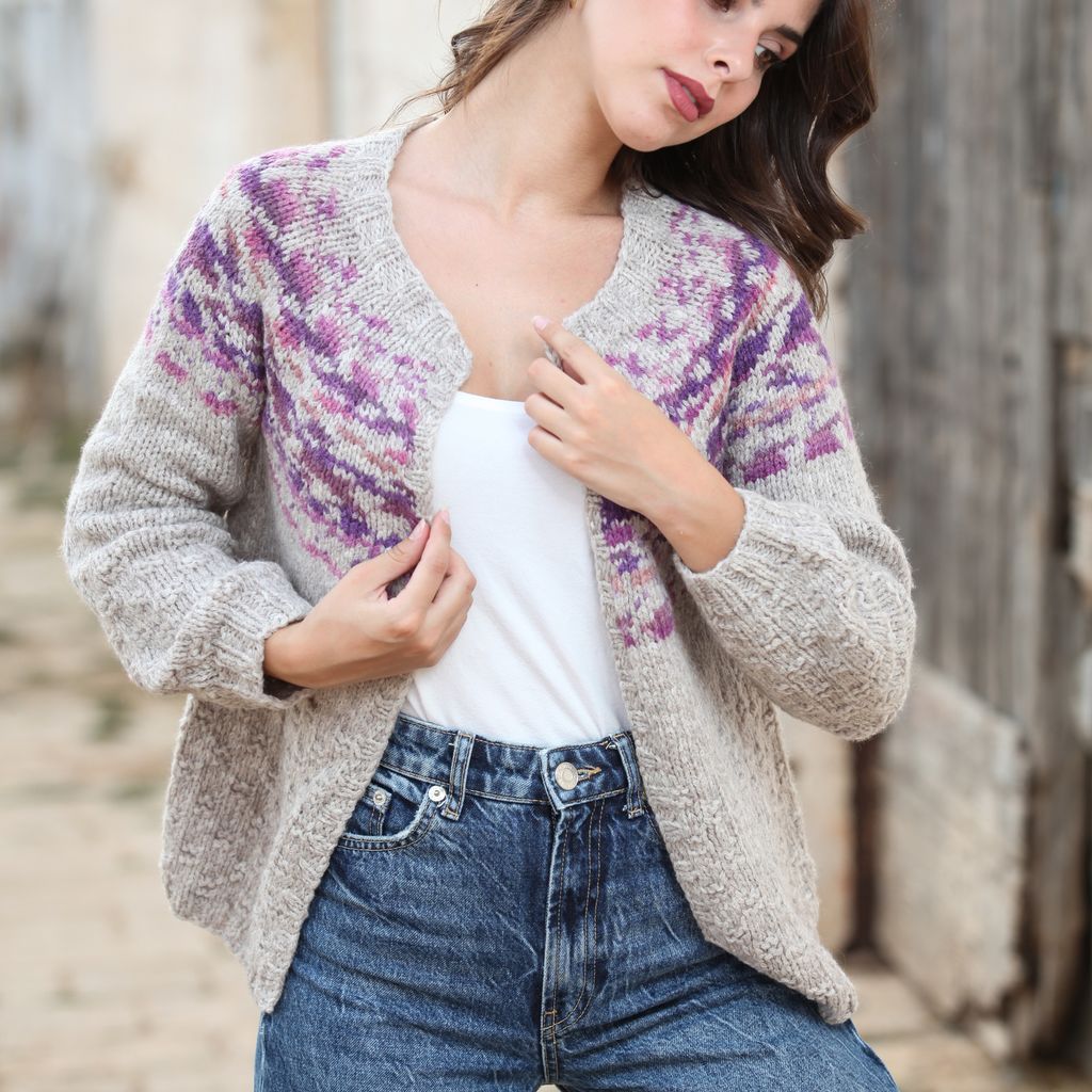 XL92年JC de Castelbajac Simpsons cardigan Santo Domingo Cowichan Cardigan (K2412KN152-GOLD)
