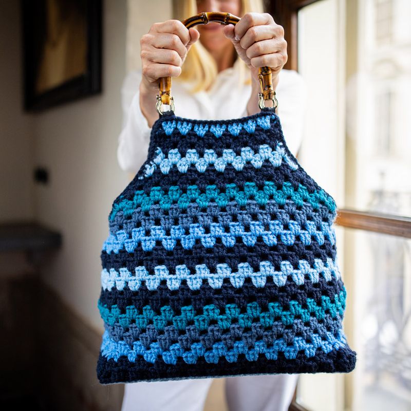 Borsa Tote Per Lavori A Maglia E Uncinetto Coopay - 14x36x30 Cm, Multiple Tasche, Tessuto Impermeabile, Per Artigiani In Movimento - 6