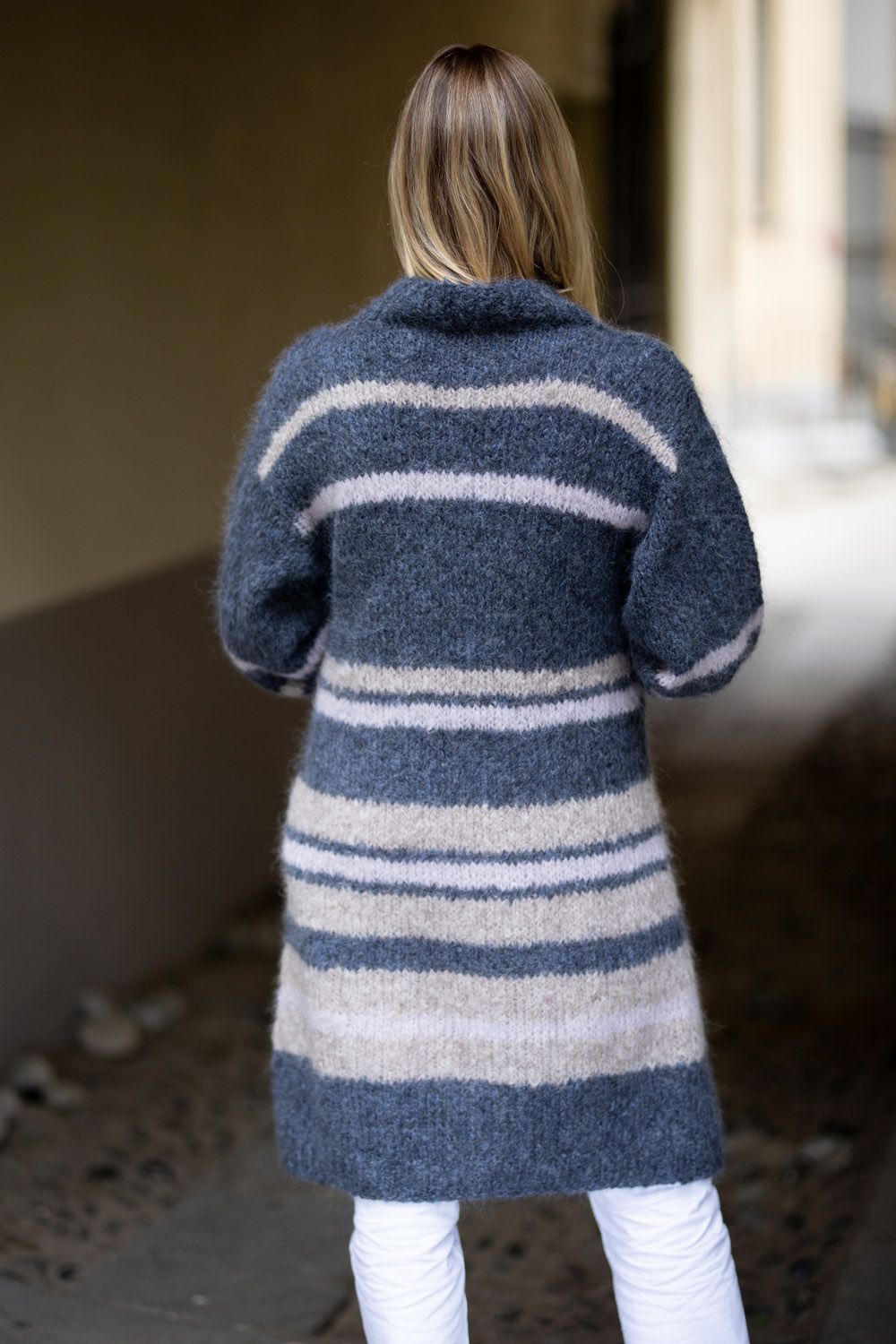 Cardigan lungo alpaca brushed | Lainesdunord