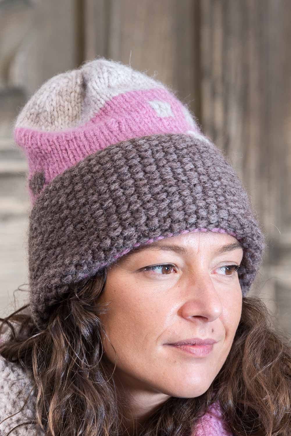 Berretto In Lana LOUDelephant - Modello Space Dye, Fodera In Pile, Fatto A Mano In Nepal